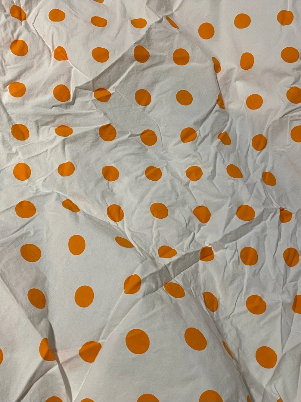Garnet Hill White Sheet Sets (2) with Orange Polka Dots - Twin